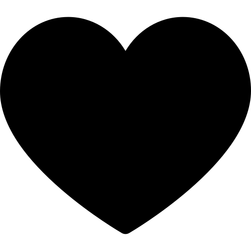 Ein Icon, ein schwarzes Herz